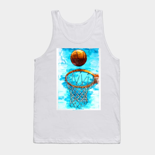 Perfect Basketball Hoop Shot Trio Two Tank Top by ColortrixArt